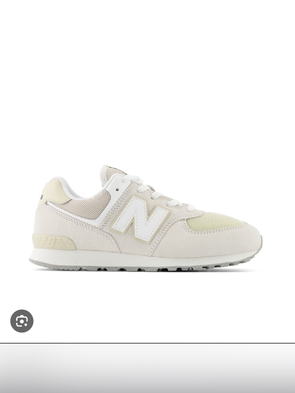 New Balance 574 Grade School Kids Casual Shoes 5.5 Wide in Moonbeam
